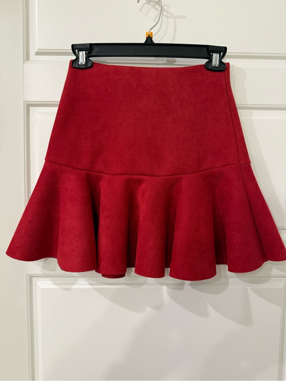 Ruffled Red Mini Skirt — Classic Flare